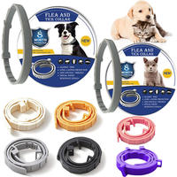 Chanson – Collier anti-puces et tiques pour chat, en caoutchouc naturel, résistant à l'eau, durable, ajustable, protection de 8 mois, avec logo personnalisé