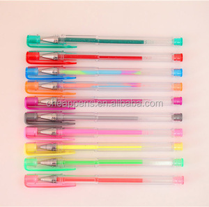 Vibrant Color Scented Metallic Glitter Plastic Gel Ink Pens for Coloring Books and Office & School Use - Product Image 3
