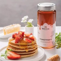 Pot de miel 16oz 500 ml Pot en verre décoratif de qualité alimentaire pour bocaux en verre liquide à face droite 8oz