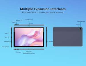 Elink แท็บเล็ต M206สูงสุดสำหรับเด็ก6GB + 128GB หน้าจอ10.95นิ้ว FHD IPS <span class=keywords><strong>Android</strong></span> GPS & WIFI 4G /gsm เครือข่ายการศึกษา PC MTK Processor - Product Image 2