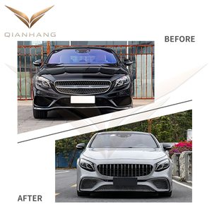Kit carrosserie complet en PP de haute qualité, pare-chocs avant + pare-chocs arrière + calandre pour W217 C217, mise à niveau au style S65 AMG - Product Image 3