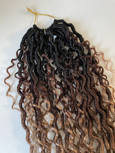 Extensiones de cabello trenzado para mujer, pelo sintético con diseño de Río, Color marrón, degradado, diosa Bohemia - Product Image 3