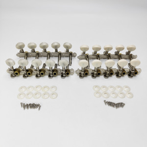 HIVE Mécanique d'accordage de <span class=keywords><strong>guitare</strong></span> de haute qualité, double trou, colonne en acier, argenté, petite tête ronde, 1:15, 10 cordes, 5L5R, 5 en ligne - Product Image 1