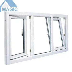 Ventana de imagen de gran tamaño, ventanas giratorias inclinables para balcón, fábrica de ventanas de aluminio