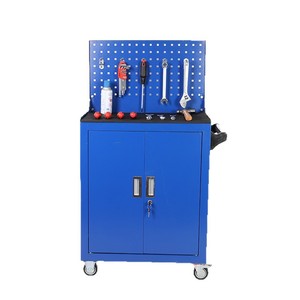 Customized Metal <b>Tool</b> <b>Cabinet</b> 1200x900x400 Mm With Pegboard Industrial Workshop Storage Mobile <b>Tool</b> Cart With Locking System - Product Image 4
