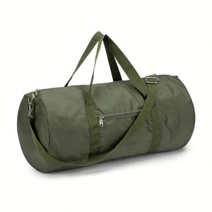 New Large Capacity Black Cylinder <b>Bag</b> Unisex Gym Sports <b>Duffel</b> <b>Bag</b> Waterproof Nylon Travel Shoulder <b>Bag</b> - Product Image 1