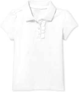 Chemises d'été pour filles, manches courtes, col polo à volants, piqué, pur coton, polos pour enfants avec volants, pour le <span class=keywords><strong>golf</strong></span> décontracté et les sports - Product Image 2