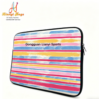Housse d'ordinateur portable en néoprène rayée personnalisée, vente en gros, pochette pour ordinateur portable colorée, étui de transport pour ordinateur portable OEM, protection pour ordinateur portable d'usine