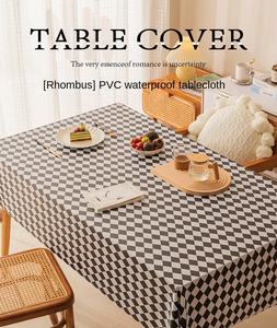 Bán buôn Ins hiện đại ánh sáng sang trọng hình thoi in Khăn trải bàn PVC không thấm nước và dầu-proof chưa rửa hình chữ nhật bảng Bìa - Product Image 3