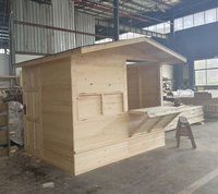 Kiosque alimentaire pliable en bois pour Noël, abri économique avec design de carport écologique pour marché ambulant