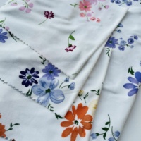 Tissu tricoté imprimé jersey simple en DTY Spandex, léger, large, brossé des deux côtés, respirant, pour filles - Vente chaude usine