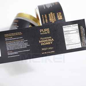 Cá nhân hoá Mật ong nhãn chất lượng cao kết cấu Sticker seal nhãn logo của bạn không thấm nước in ấn nhãn cho chai thủy tinh lọ - Product Image 2