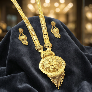 Collares largos de oro de 14K, 18K, 24K al por mayor, joyería larga de diseño tradicional, conjunto de joyería de moda de latón relleno de oro - Product Image 3