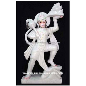 White Marble Hanuman Standing Statue - Product Image 1