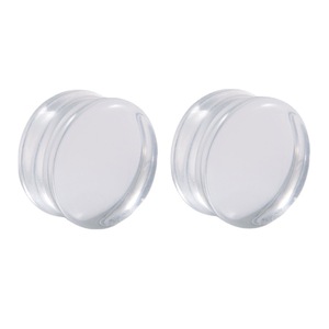 Negro blanco transparente acrílico hueco cuerno oreja túneles cintura sólida tambor pendientes mujeres hombres cuerpo joyería oreja expansión <span class=keywords><strong>OUSLY</strong></span> - Product Image 2