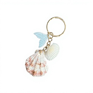 Llavero de Concha Marina Natural, Recuerdo de Viaje, Regalo de Playa, Accesorio Costero Hecho a Mano, Decoración Marina, Venta al por Mayor, Vietnam - Product Image 1