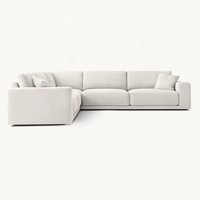 Usine haut de gamme personnalisé en forme de L combinaison tissu canapé moderne Simple confortable meubles canapés modulaires