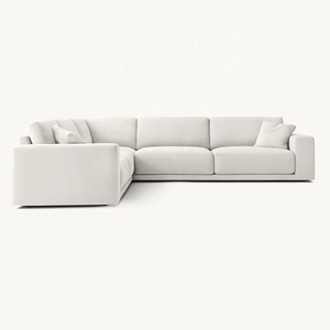 Usine haut de gamme personnalisé en forme de L combinaison tissu canapé moderne Simple confortable meubles canapés modulaires - Product Image 5