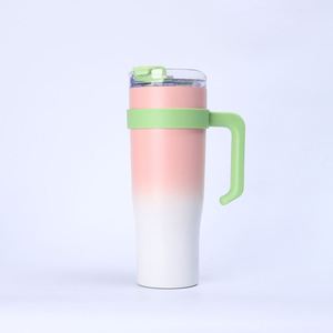 Vaso Térmico de Acero Inoxidable de 40oz con Asa y Popote - Taza de Viaje Aislada Personalizada para Regalos y Promociones - Product Image 2