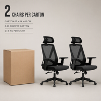 Chaise de bureau pivotante A207 en maille, réglable en hauteur, avec fonction d'inclinaison, design moderne pour bureau, maison, atelier