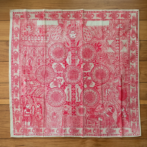 Pintura Decorativa Hecha a Mano en Lienzo 3D, Estilo Madhubani de Bihar, Arte Folclórico Tradicional Indio, Industrias Jharkhand Ojistha, Decoración para el Hogar 12000 - Product Image 5