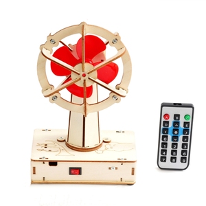 Kit de bricolage en bois pour ventilateur électrique télécommandé OKYN-G5780, expérience scientifique STEM, modèle à assembler - Product Image 2