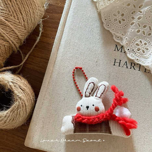 Lot de porte-clés en peluche douce lapin, jouets en peluche adorables de dessin animé, animaux en peluche de 4 pouces, jouets pour machine à griffes pour magasin - Product Image 1