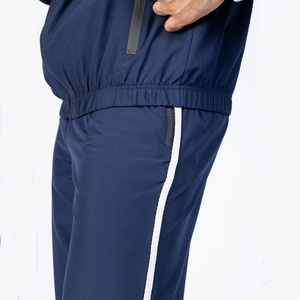 Ensemble de survêtement sportif pour homme avec fermeture éclair intégrale, logo personnalisé, polaire technique en polyester, sweat à capuche deux pièces, tenue de jogging - Product Image 4