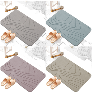 Tapis en pierre <span class=keywords><strong>de</strong></span> diatomite à absorption rapide d'eau, tapis <span class=keywords><strong>de</strong></span> <span class=keywords><strong>bain</strong></span> en pierre à motif ondulé pour salles <span class=keywords><strong>de</strong></span> <span class=keywords><strong>bain</strong></span> - Product Image 4
