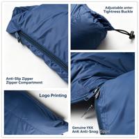 Sac de couchage en duvet pour adulte, épais et chaud, portable, résistant au froid, pour le camping en plein air et l'intérieur en hiver, vente en gros d'usine