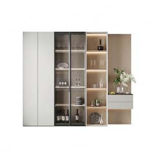 Meuble TV LED moderne et pratique pour la maison, style ancien élégant, meubles spacieux avec compartiments de rangement, salon - Product Image 4