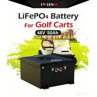 Baterai LiFePO4 48V 50Ah 6000 Siklus Pengosongan Dalam Perlindungan IP65 Pemantauan Aplikasi Bluetooth untuk Kereta Golf Listrik