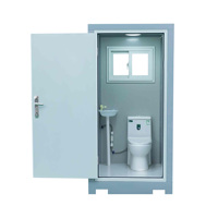 Toilettes préfabriquées en panneaux sandwich d'acier détachables pour maison, respirantes, écologiques, design moderne, emballage plat