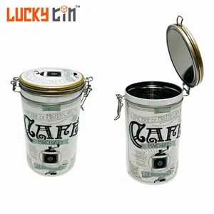 Factory Custom Tinplate Storage Packaging Metal Cylinder Box Airtight Tin Can For Tea Coffee