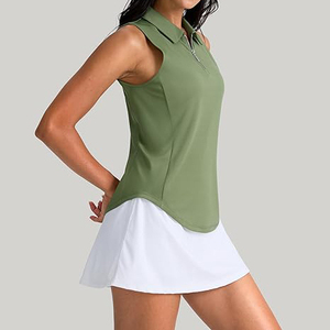 Ropa de Golf para Mujer, Camiseta de Manga Corta, Color Sólido, Transpirable, Talla Grande, Camisetas Polo y Conjunto de Falda Deportiva - Product Image 2