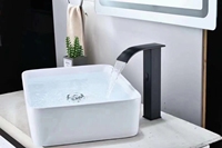 Robinet de lavabo de salle de bain traditionnel en laiton avec capteur infrarouge, cascade automatique, mélangeur d'eau froide et chaude