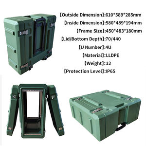 2U 4U 6U 8U 10U 12U 14U Goedkope Draagbare Harde Plastic Rolling <span class=keywords><strong>Rack</strong></span> Mount Case Professionele - Product Image 2