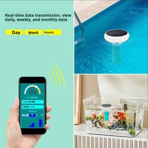 Dispositif de détection de la qualité de l'eau de <span class=keywords><strong>piscine</strong></span> solaire, précision 0,1 <span class=keywords><strong>pH</strong></span>, surveillance par application WIFI, analyseur de <span class=keywords><strong>pH</strong></span>, salinité, ORP et chlore résiduel - Product Image 3