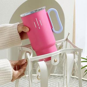 560Ml Office Worker 304 Stainless Steel Milk Tea Coffee <b>Cup</b> <b>Large</b> Capacity Student Home Use Tumbler Mug <b>Cup</b> With Handle Lid - Product Image 6