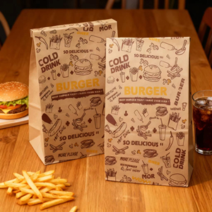 Custom UV Printed Bronzing Recyclable Kraft <b>Paper</b> Disposable Eco Friendly Fast Food Burger Boxes Takeaway Packaging for - Product Image 5