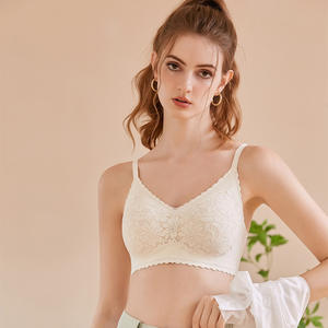 Ropa interior sin costuras de encaje 800 para mujer, pecho pequeño, fino, Push up, Copa fija, sujetador grande Sexy antiflacidez - Product Image 2