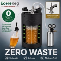 Fût à bière 15L sans gaz CO2, haute pression 20 bars, série Ecorekeg Premium, durée de conservation de 12 mois, idéal pour la brasserie artisanale