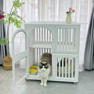 <span class=keywords><strong>2025</strong></span> nouveau Design HDPE <span class=keywords><strong>Cage</strong></span> pour animaux de compagnie 4 roues Base pliable plateau intérieur extérieur chien chat - Product Image 1