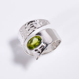 Anillo de Plata de Ley 925, anillo de piedras preciosas de citrino de corte ovalado Natural ajustable, exportador de joyería de plata de moda para mujer, joyería fina - Product Image 4