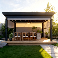 Pergola extérieure autoportante en aluminium, écologique et durable, design moderne, personnalisable OEM&ODM pour villa, jardin et patio.