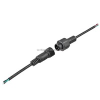 מחבר חוטים עמיד למים למערכת חשמל סולארית M15, IP65, 2/3 גידים, זכר/נקבה, 6A, 300V, נחושת, מתאם PVC/ניילון
