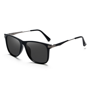Lunettes de soleil de style coréen, monture intégrale, noir et marron, verres TAC, protection UV400, unisexe, design tendance 2022 - Product Image 1