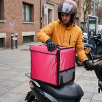 Sac de livraison de nourriture isotherme imperméable avec séparateurs amovibles pour les cyclistes, motards et utilisateurs de scooters, sac thermique