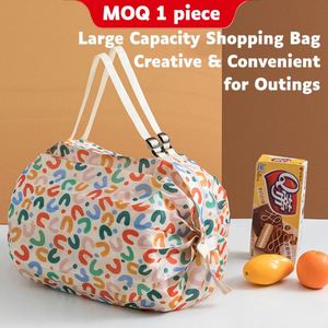 Bolsa de Compras Plegable de Nailon Resistente a Desgarros, Lavable, Reutilizable, de Gran Capacidad, con Impresión Personalizada - Product Image 2