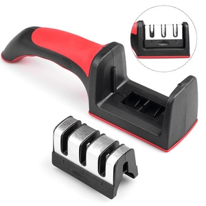 Aiguiseur de couteaux manuel 3 étapes en acier et diamant, aiguiseur de couteaux professionnel, outils d'affûtage pour la cuisine - Product Image 3